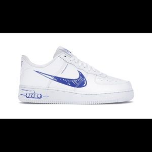 Nike Air Force 1 - Sketch White Royal